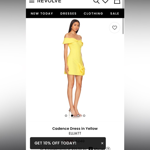 Revolve ELLIATT Cadence off the shoulder dress - Picture 3 of 4